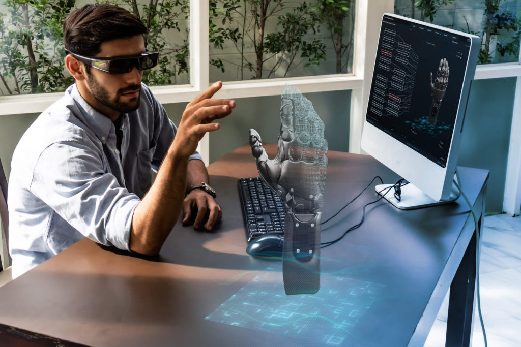An example of digital twin creation used with augmented reality or VR.